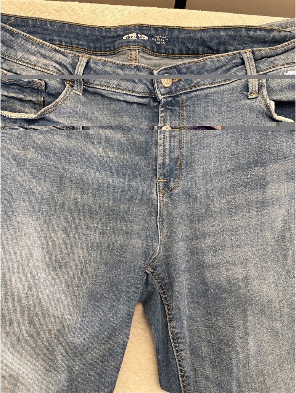 Old Navy Women Rockstar Super Skinny Jeans Size 18 Blue Stretch Skinny Leg Denim